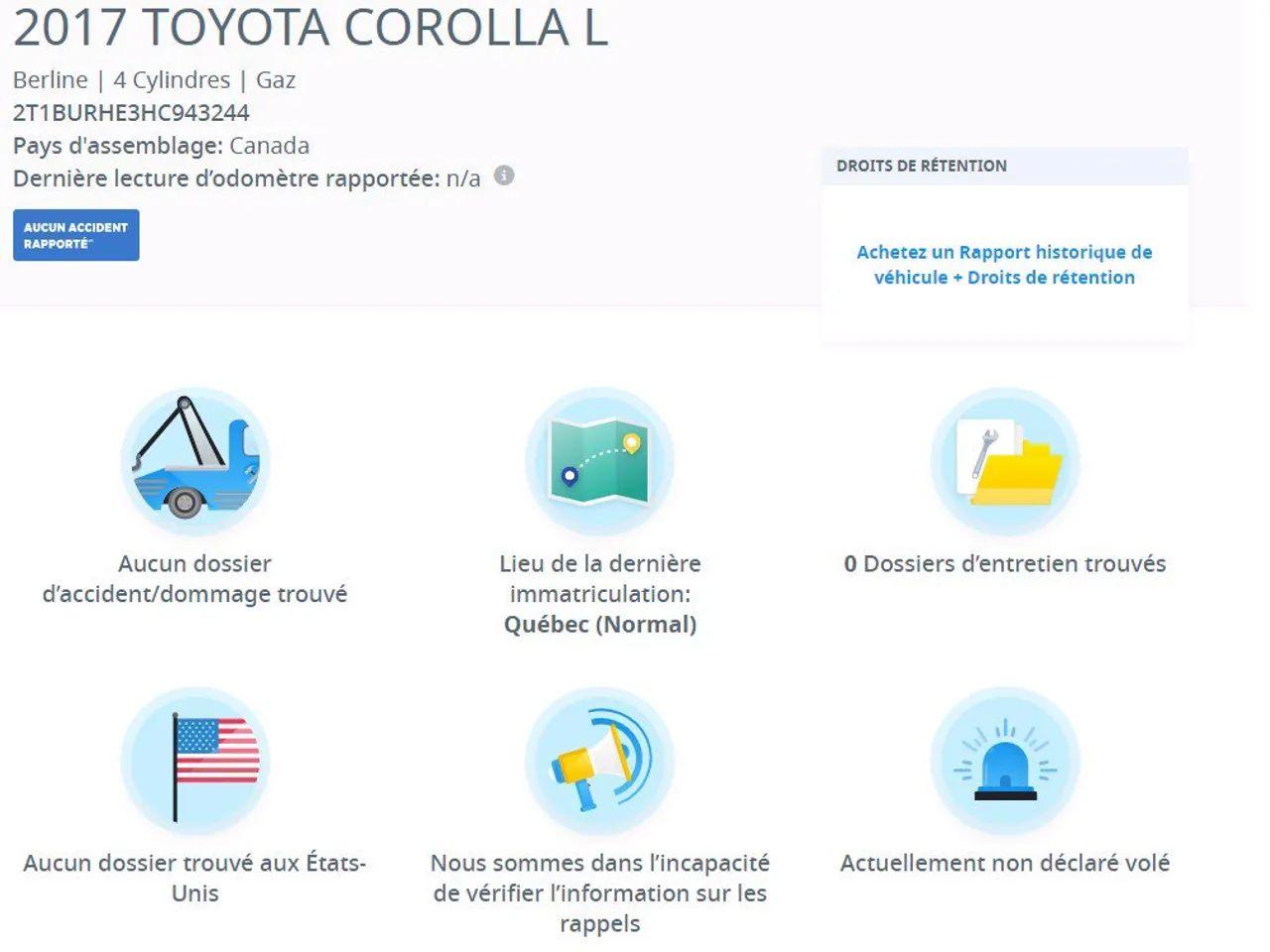 2017 Toyota Corolla CE-2