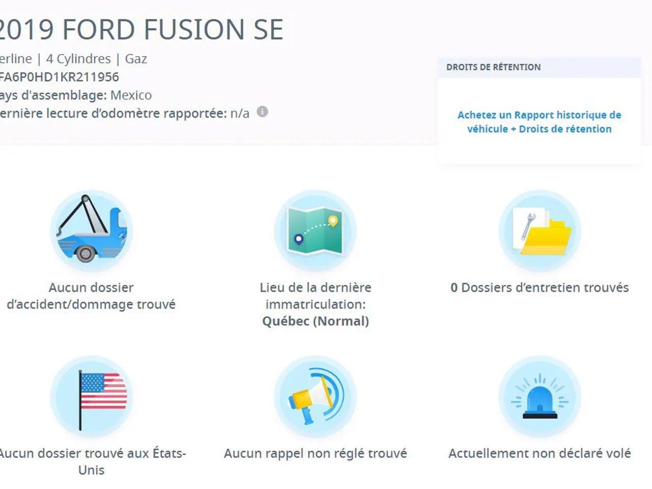 2019 Ford Fusion SE-2